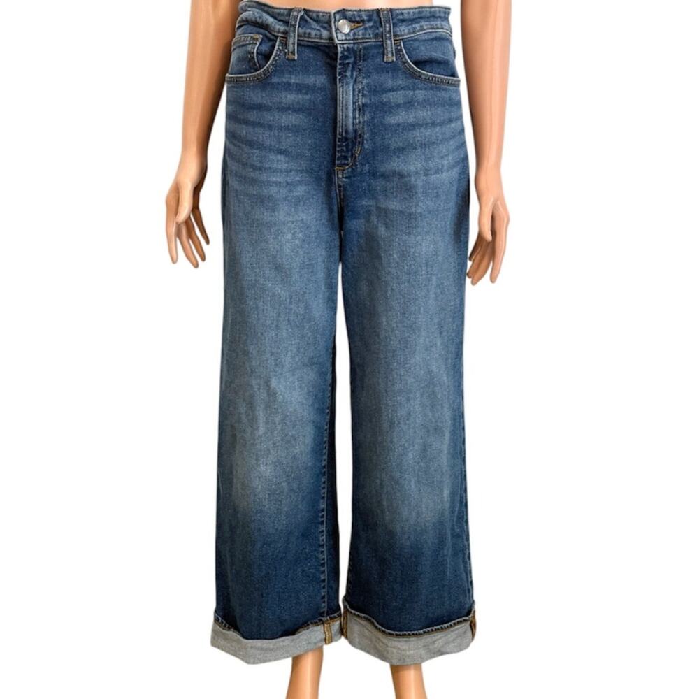 Joe's Jeans 29 Panama wide leg cuffed ankle stretch jeans J2 3522
